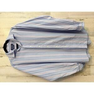 Polo Golf Ralph Lauren Men’s Large Westerton Striped Button Down Shirt Cotton